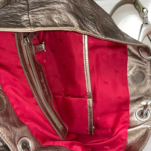 Kenneth Cole XL tote bag in burnished gold leather, w. brushed nickel hardware - Picture 12 of 16